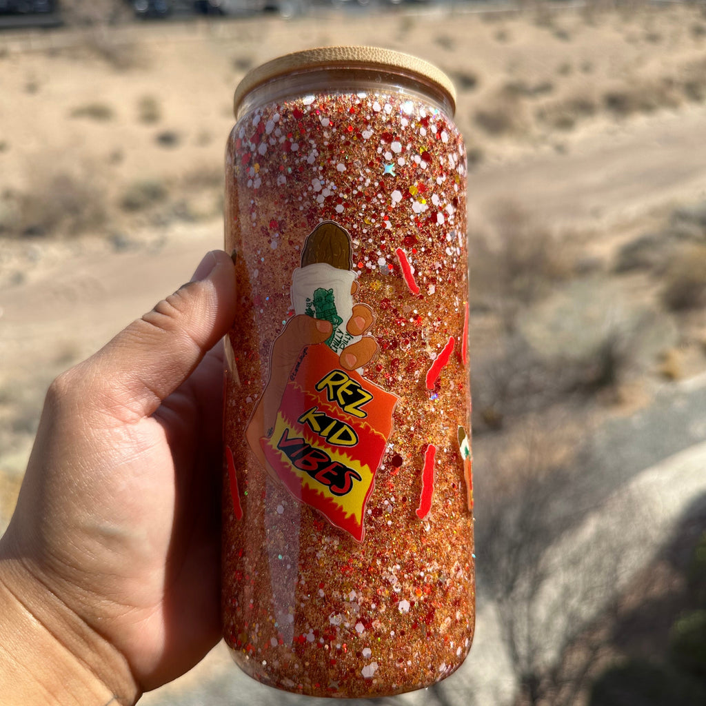 16oz Glitter Cup (Hot Cheeto)