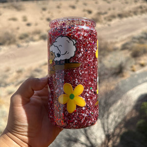 16oz Glitter Cup (Red)