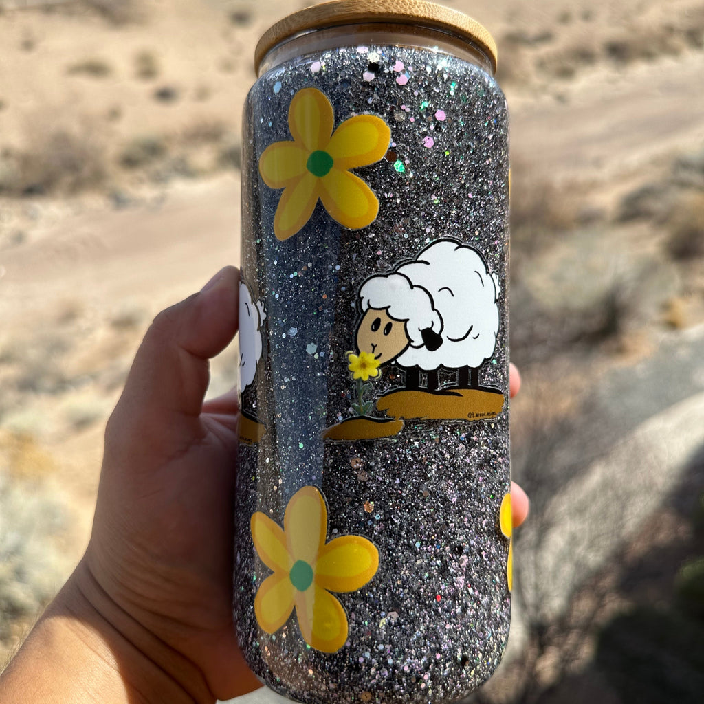 16oz Glitter Cup (Black)