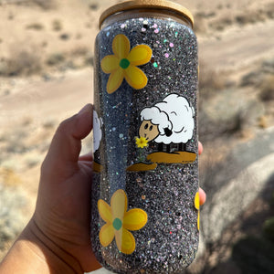 16oz Glitter Cup (Black)