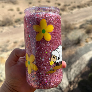 16oz Glitter Cup (Pink)
